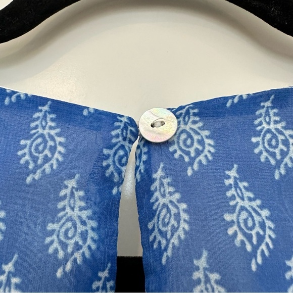 Show Me Your Mumu Riri Teacups Tulips Sz Small Blue White Floral Romper - Picture 4 of 9